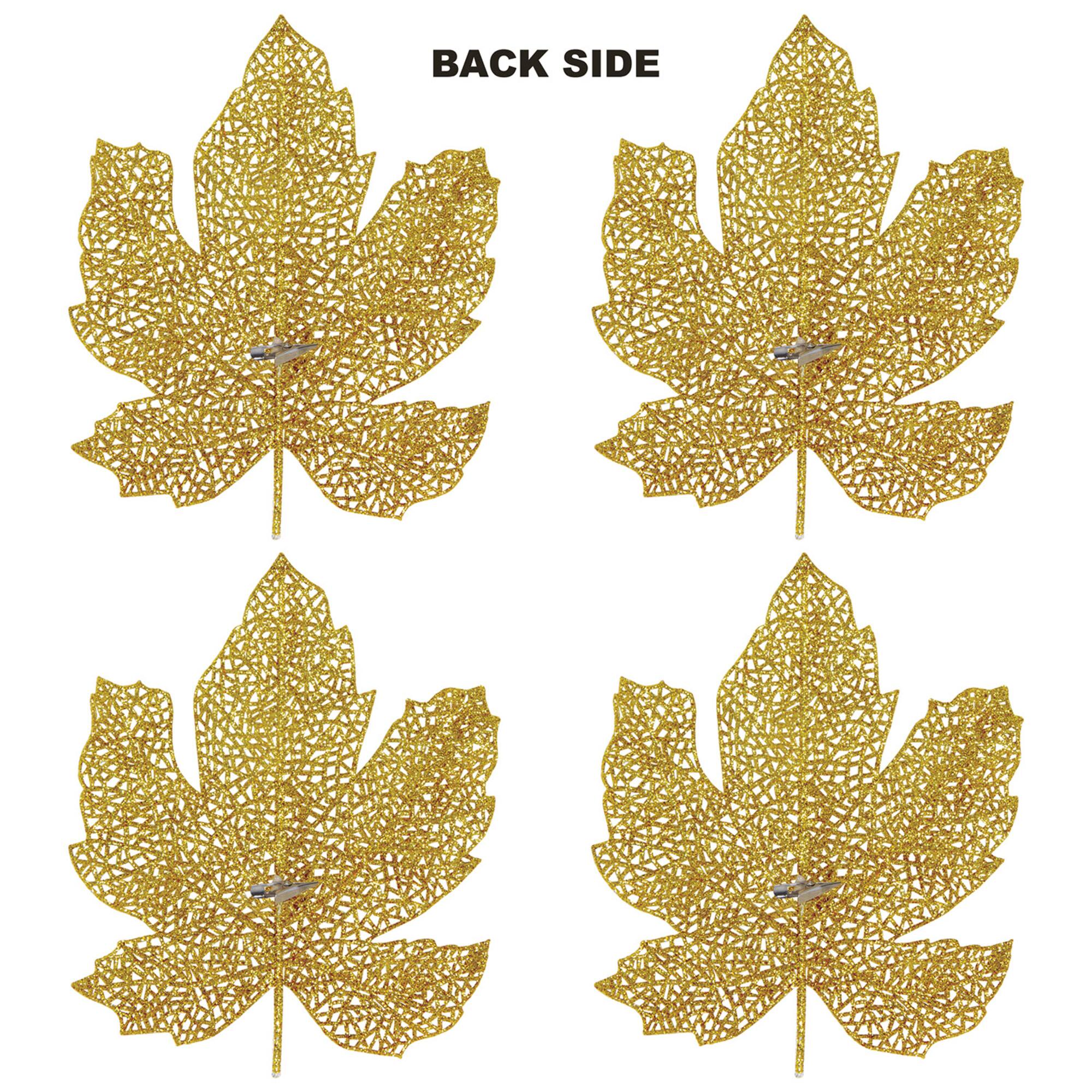 Beistle 7" Glittered Fall Leaves, 8ct.